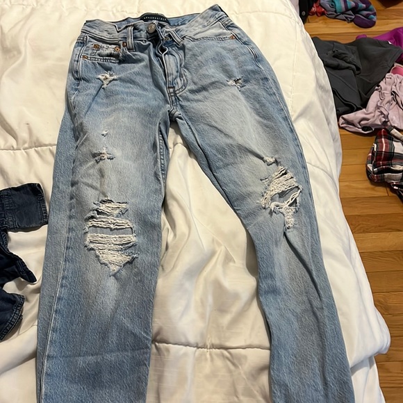 Aeropostale Women's Aero Mom Jeans - Recycled Cotton, Comfort Stretch, 90s Vintage Fit
